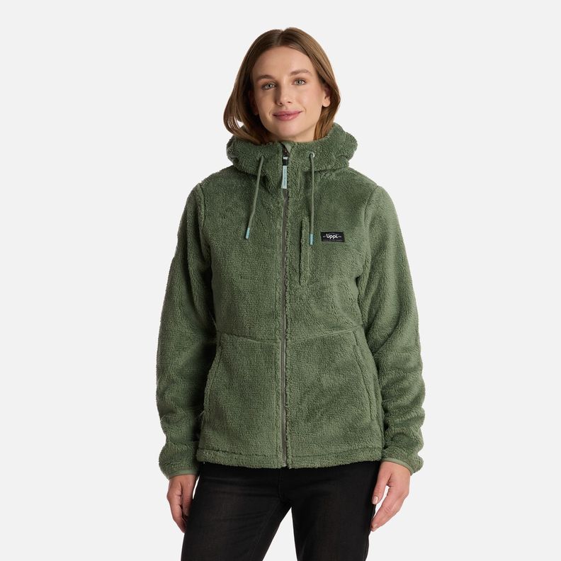 Polar Mujer Bear Shaggy-Pro Hoody Jade Oscuro Lippi I25-0