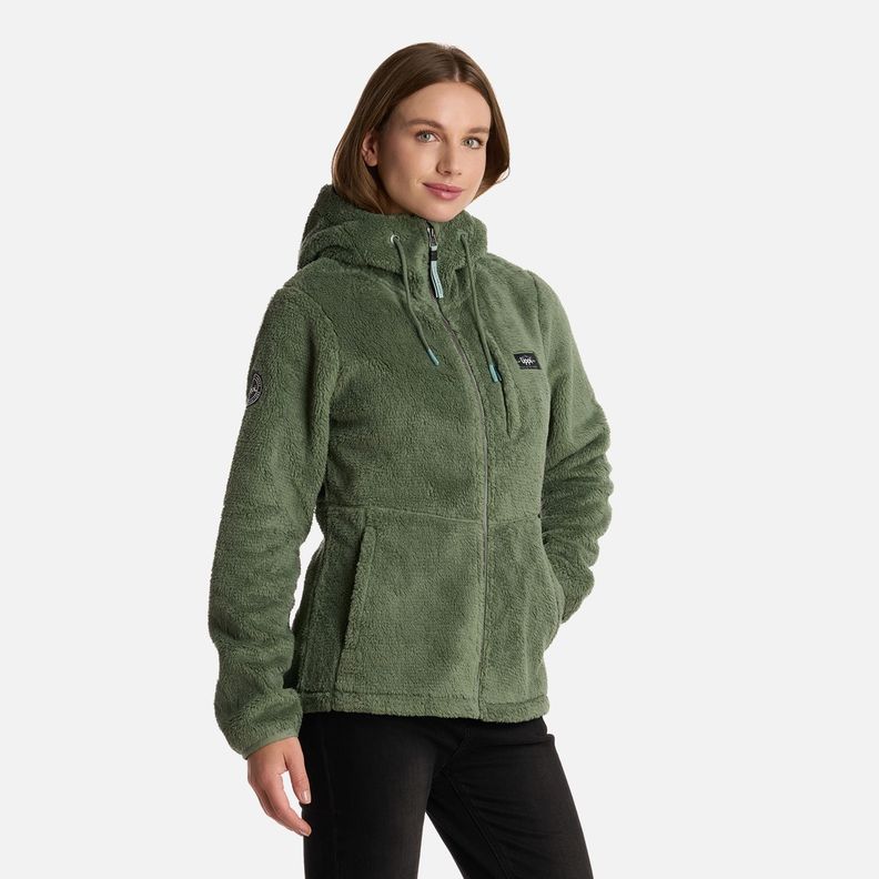 Polar Mujer Bear Shaggy-Pro Hoody Jade Oscuro Lippi I25-1