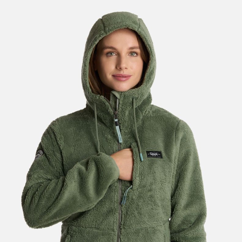 Polar Mujer Bear Shaggy-Pro Hoody Jade Oscuro Lippi I25-3
