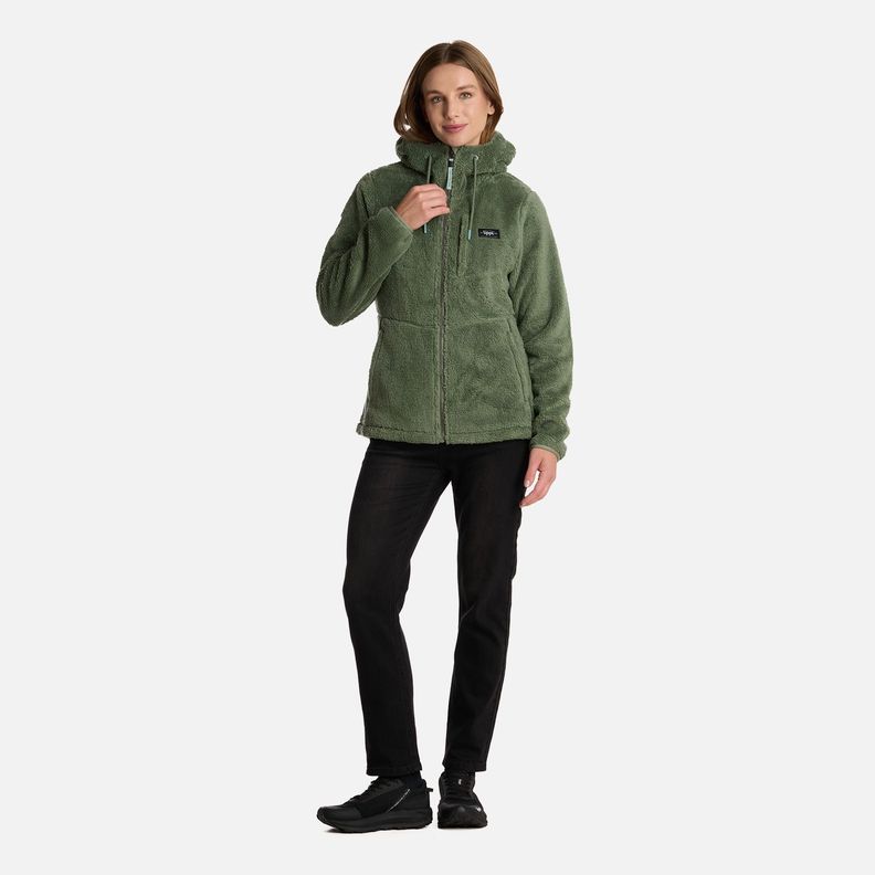 Polar Mujer Bear Shaggy-Pro Hoody Jade Oscuro Lippi I25-5