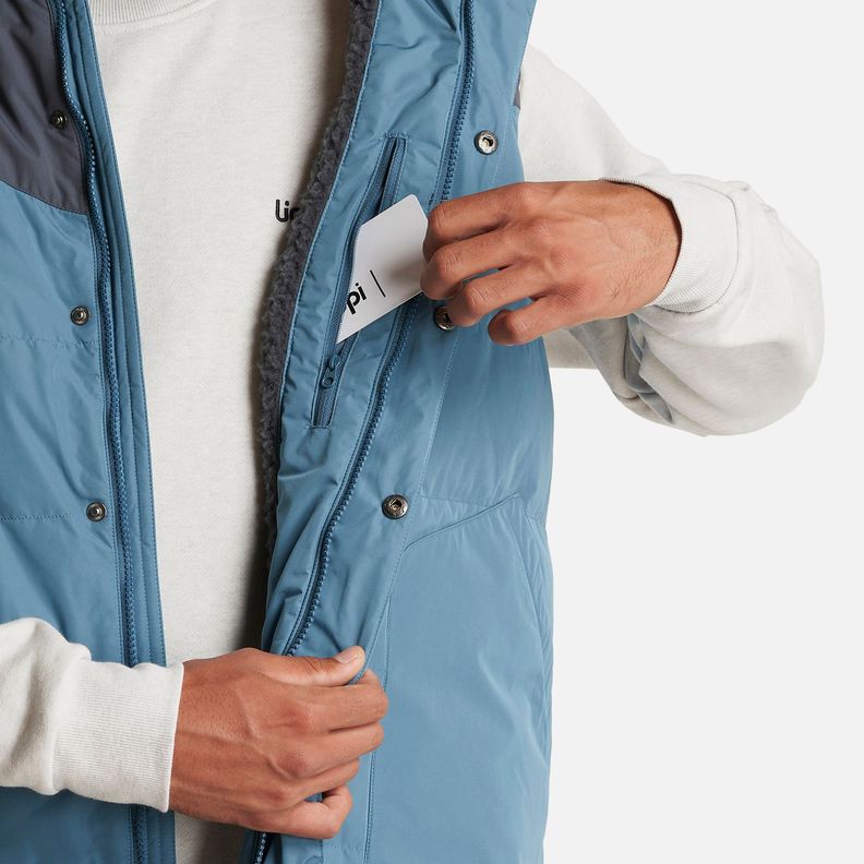 Chaqueta Hombre Kobuk Down Vest Azul Piedra Lippi-7