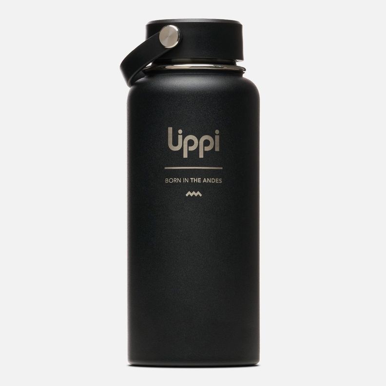 Botella Light Steel Wide Top Bottle 950ml Negro Lippi V25-0