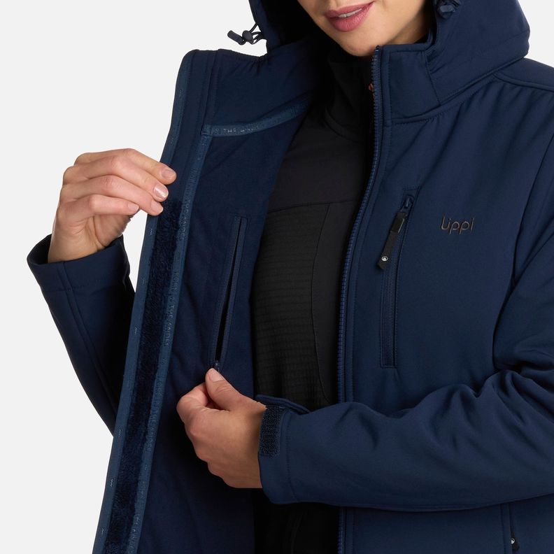 Chaqueta Mujer Macaya Softshell Hoody Azul Marino Lippi I25-7