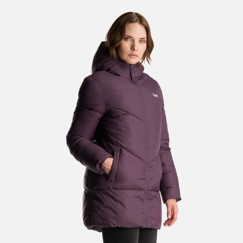 Chaqueta Mujer Long Line Steam Pro Hoody Jacket Morado Oscuro Lippi-2