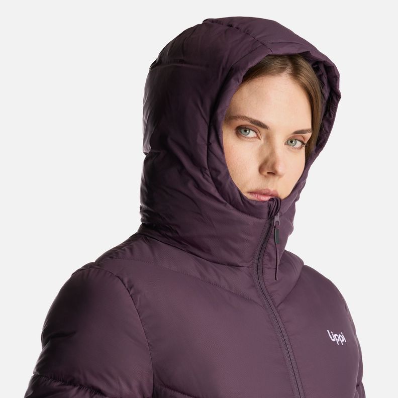 Chaqueta Mujer Long Line Steam Pro Hoody Jacket Morado Oscuro Lippi-4