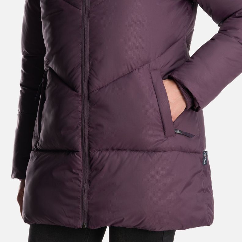 Chaqueta Mujer Long Line Steam Pro Hoody Jacket Morado Oscuro Lippi-5