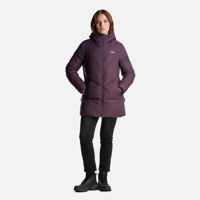 Chaqueta Mujer Long Line Steam Pro Hoody Jacket Morado Oscuro Lippi-7