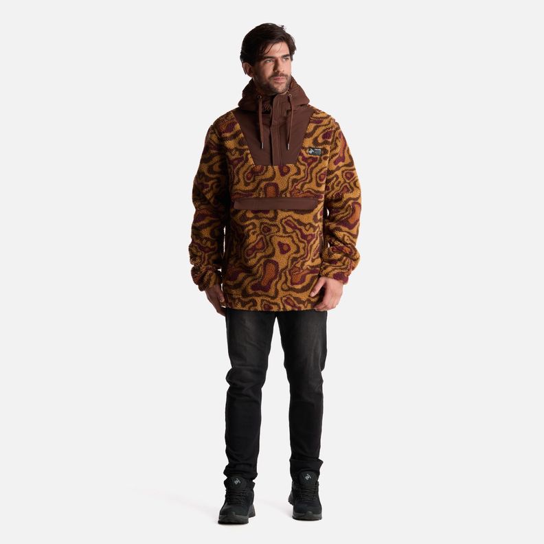 Poleron Hombre Chi-Porrito Print Tostado Haka Honu-8