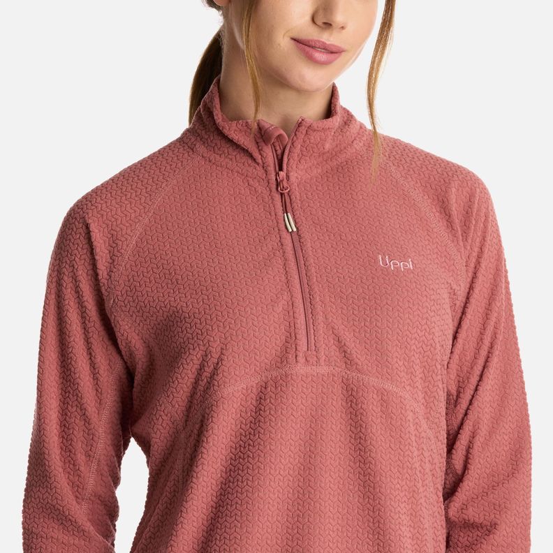 Polerón Mujer Jacaranda Nano-F 14 Zip Rosa Oscuro Lippi I25-3
