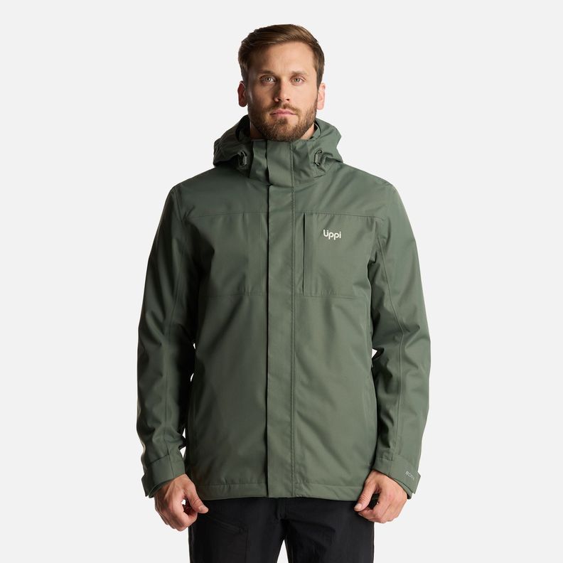 Chaqueta Hombre Tres Cruces Fusion-3 Hoody Jacket Verde Militar Lippi-1