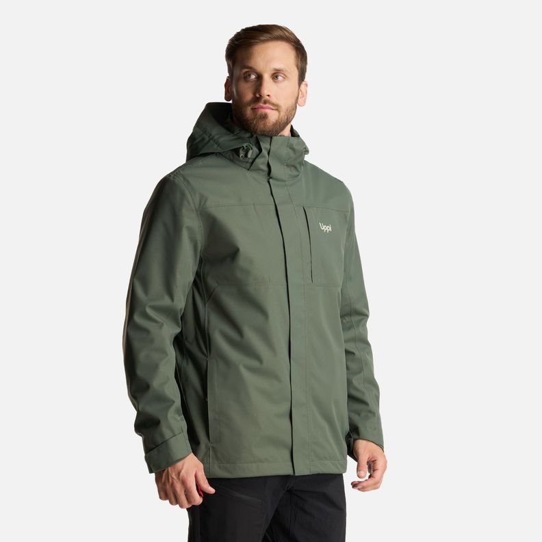 Chaqueta Hombre Tres Cruces Fusion-3 Hoody Jacket Verde Militar Lippi-2