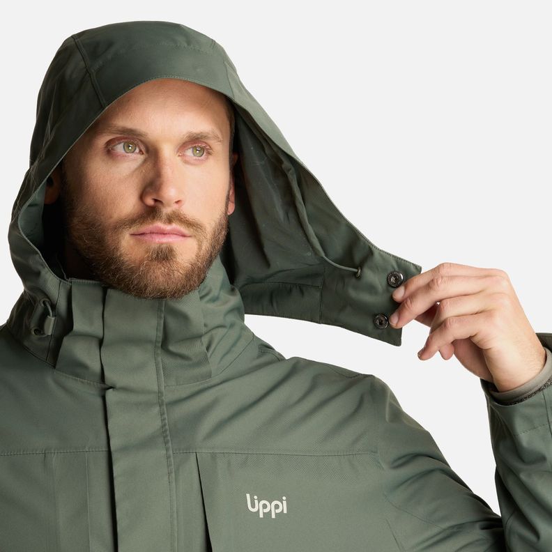 Chaqueta Hombre Tres Cruces Fusion-3 Hoody Jacket Verde Militar Lippi-5