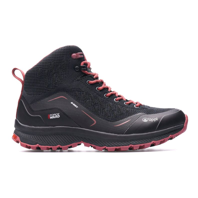 Botín Mujer Light Rock Mid II Negro Rosa Lippi-0