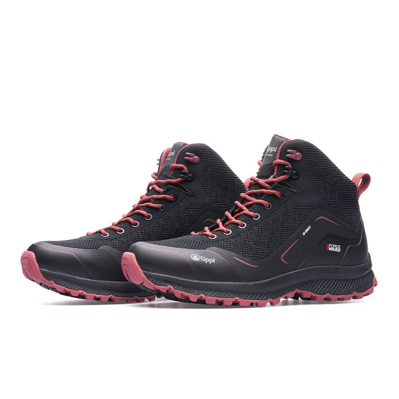 Botín Mujer Light Rock Mid II Negro Rosa Lippi-2