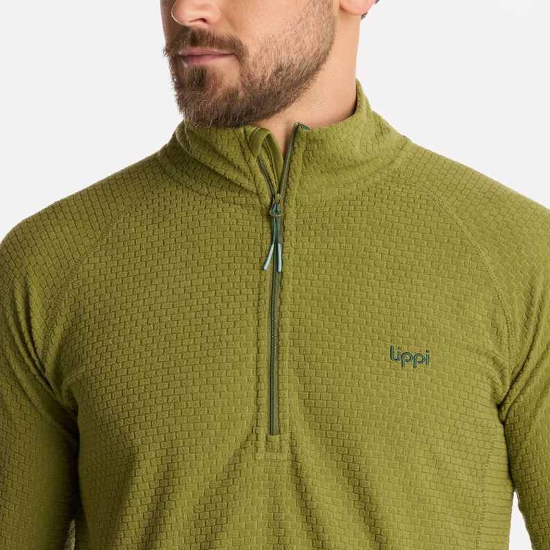 Polerón Hombre Jacaranda Nano-F 14 Zip Verde Lippi I25-3