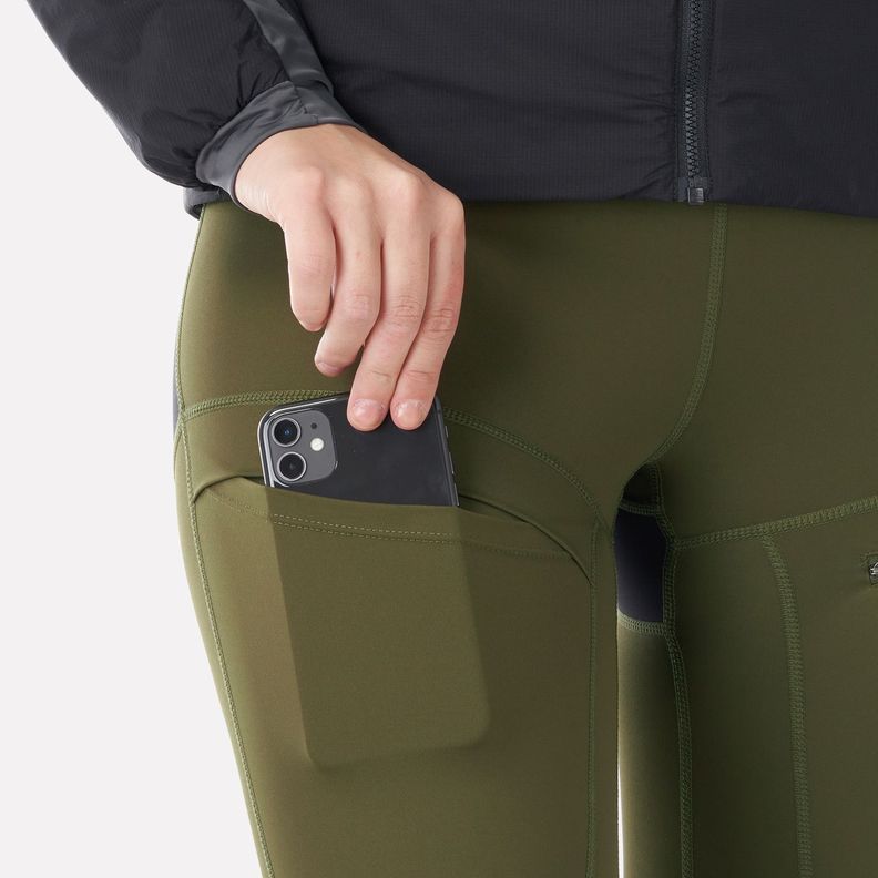 Leggings Mujer In-Action Trekking Leggings Oliva Oscuro Lippi-4