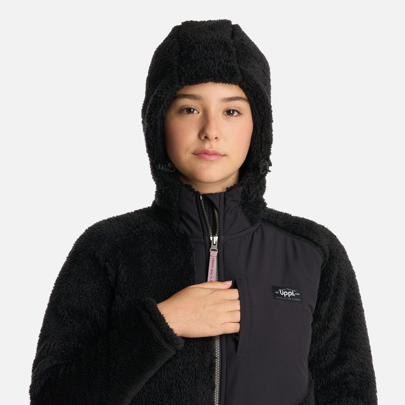 Polar Teen Girl Bear Shaggy-Pro Hoody Negro Lippi I25-3