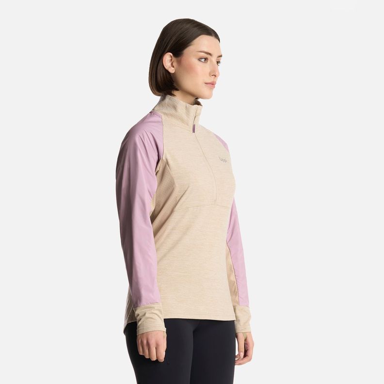 Polerón Mujer Egger 1/4 Zip Marfil Lippi-1