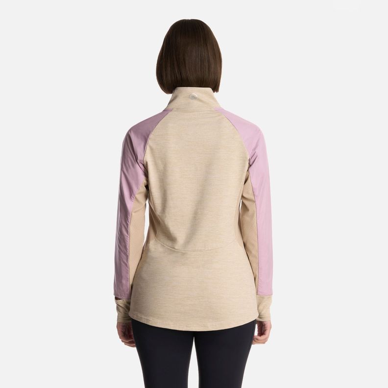 Polerón Mujer Egger 1/4 Zip Marfil Lippi-2