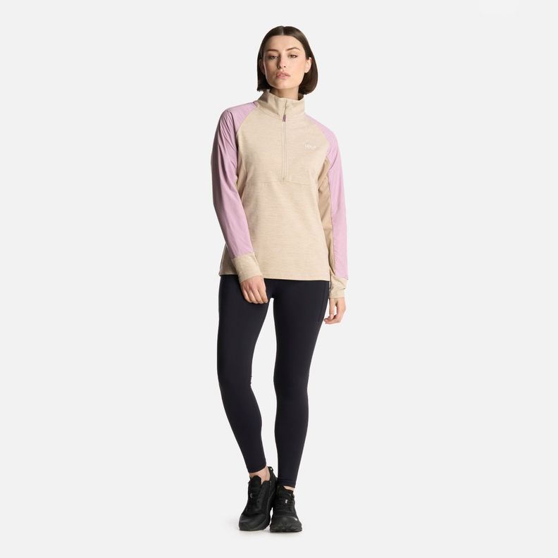 Polerón Mujer Egger 1/4 Zip Marfil Lippi-4