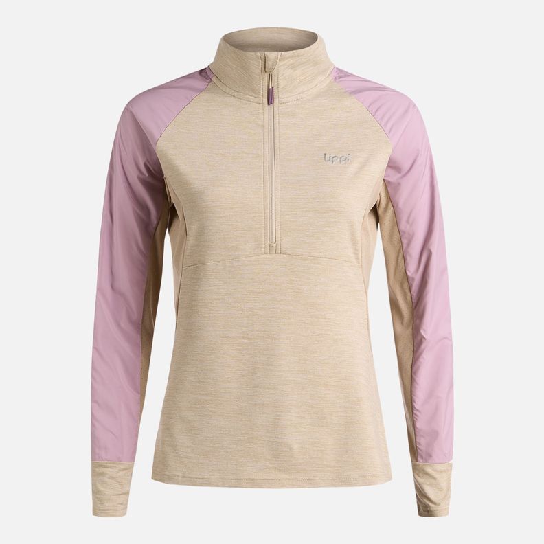 Polerón Mujer Egger 1/4 Zip Marfil Lippi-5