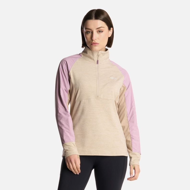 Polerón Mujer Egger 1/4 Zip Marfil Lippi-0