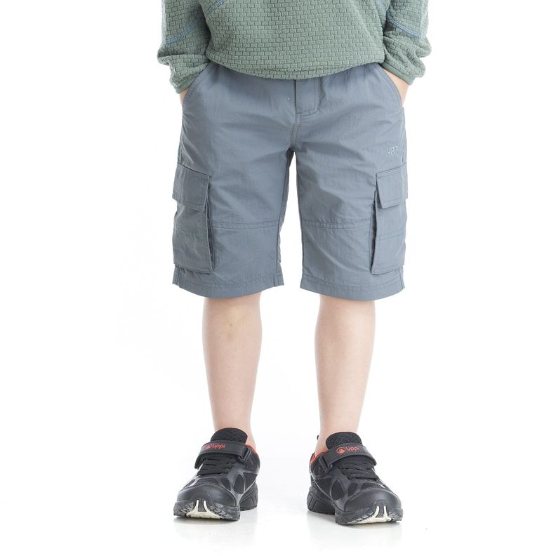 Short Niño Mini Just-Go Q-Dry Cargo Shorts Azul Grisaceo Lippi V22-1