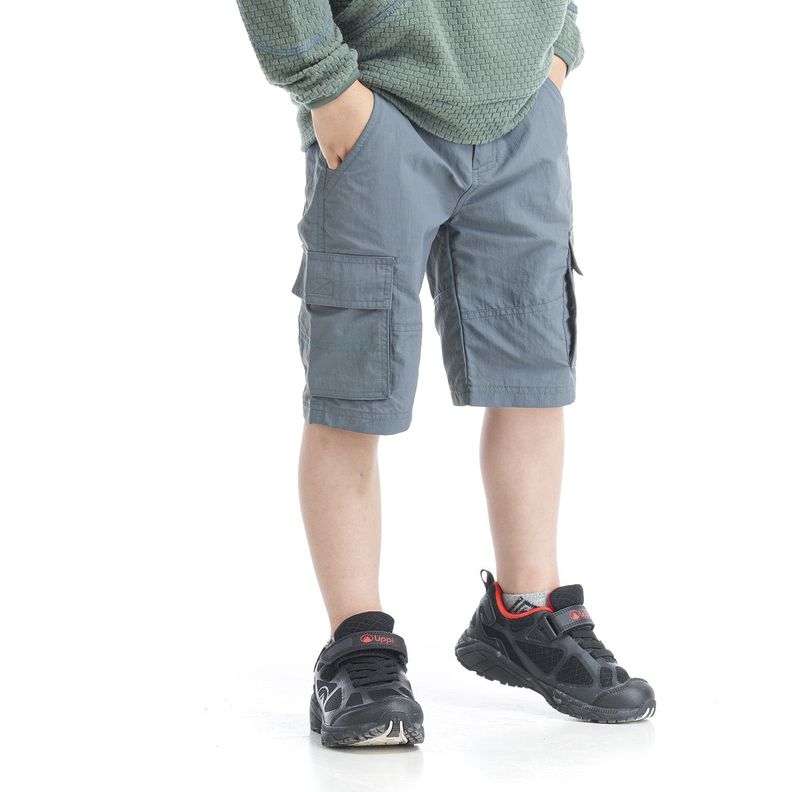 Short Niño Mini Just-Go Q-Dry Cargo Shorts Azul Grisaceo Lippi V22-2