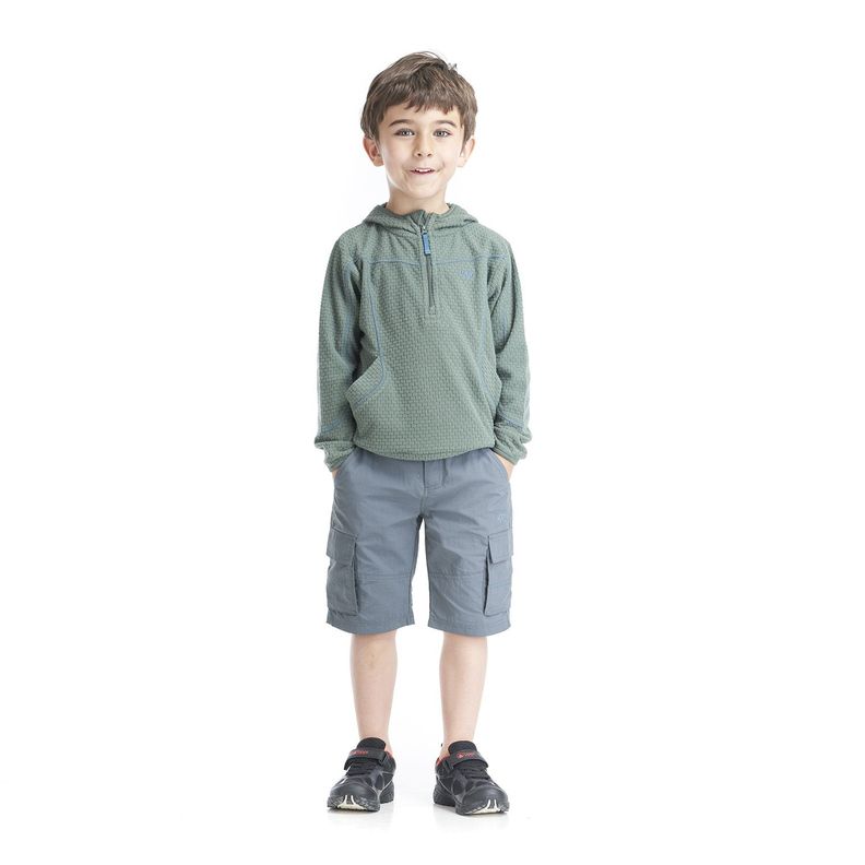 Short Niño Mini Just-Go Q-Dry Cargo Shorts Azul Grisaceo Lippi V22-4