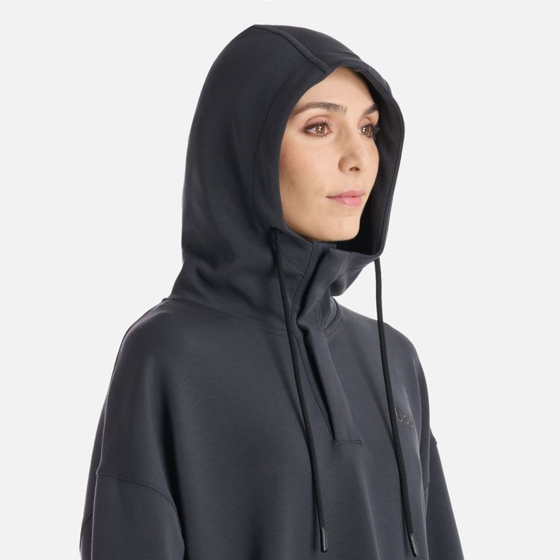 Polerón Mujer CityScape Hoody Sweatshirt Negro Lippi I25-3