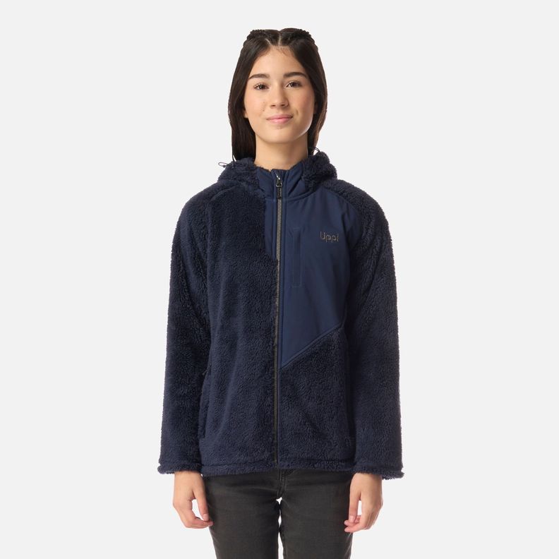 Polar Teen Girl Bear Shaggy-Pro Hoody Jacket Azul Marino Lippi I26