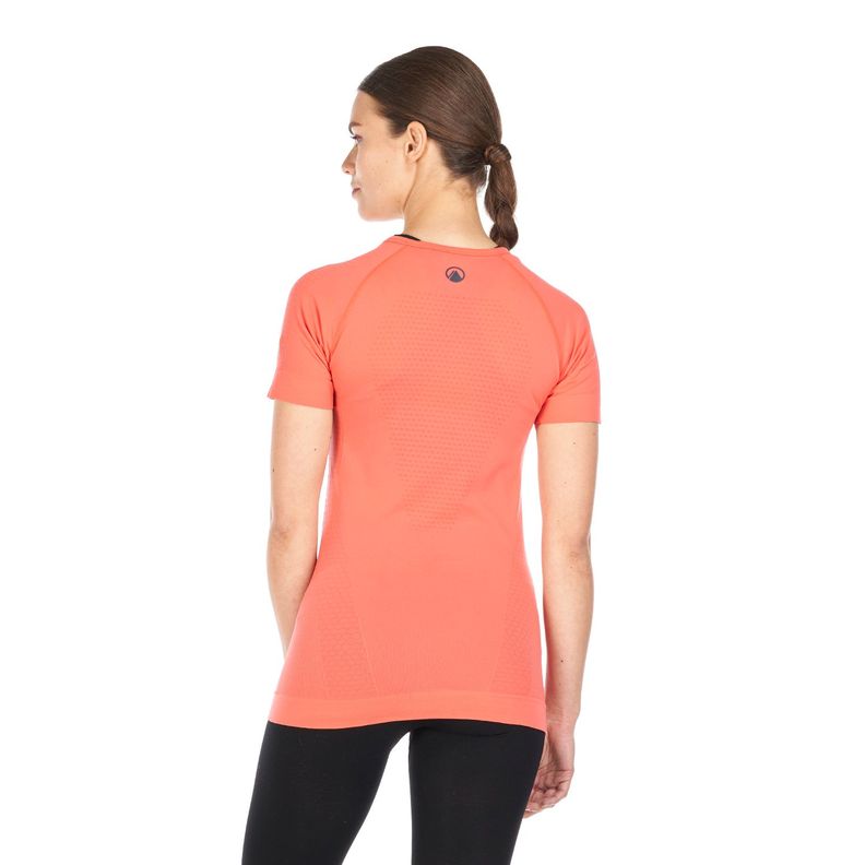 Primera Capa Mujer Skintec 1000 Seamless Short Sleeve Coral Lippi-5