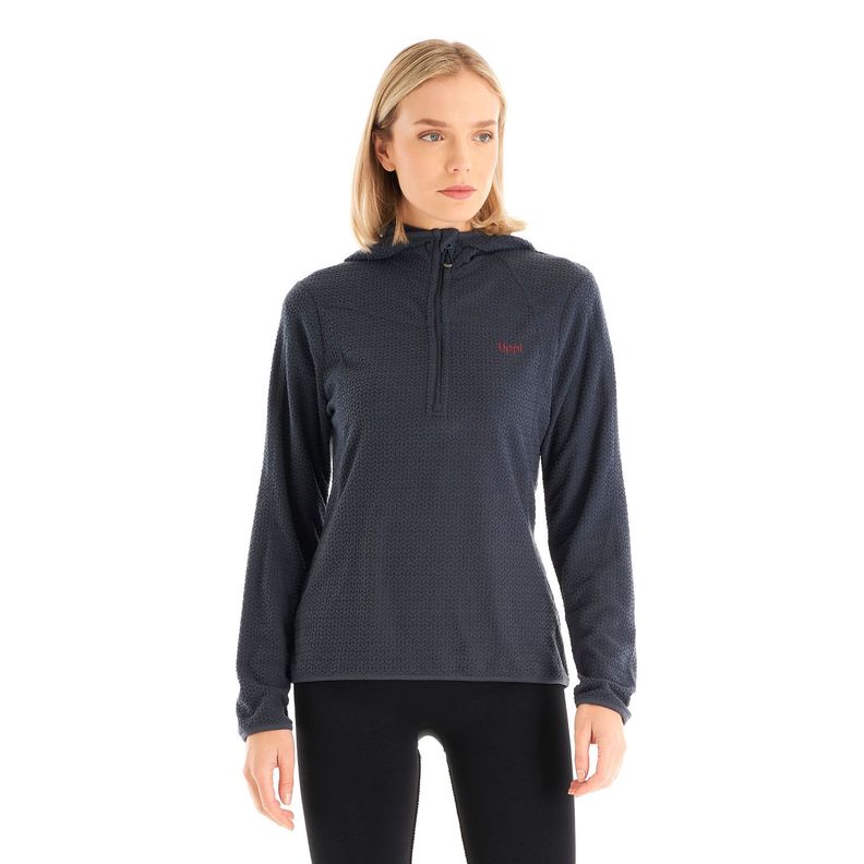 Poleron Mujer Jacaranda Nano-F 14 Zip Hoody Azul Marino Lippi-1