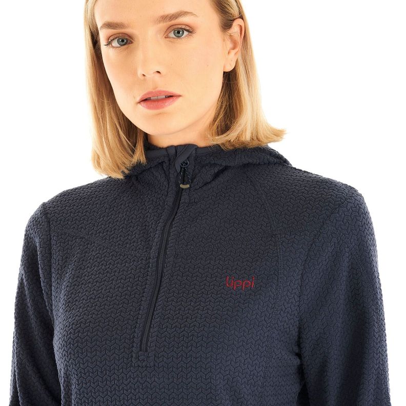 Poleron Mujer Jacaranda Nano-F 14 Zip Hoody Azul Marino Lippi-7