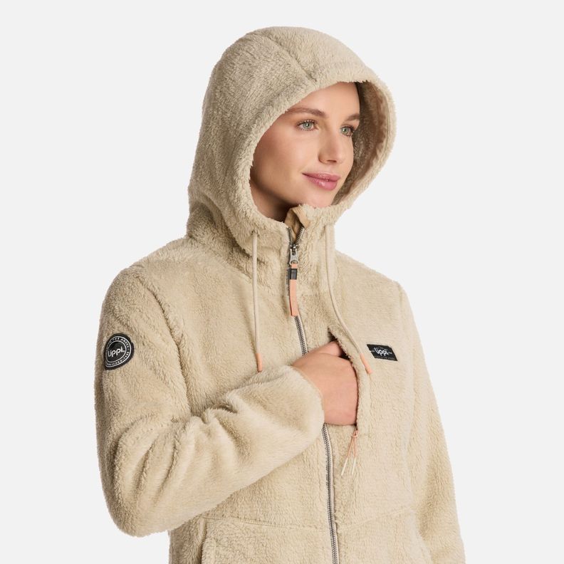 Polar Mujer Bear Shaggy-Pro Hoody Jacket Crudo Lippi I25-2