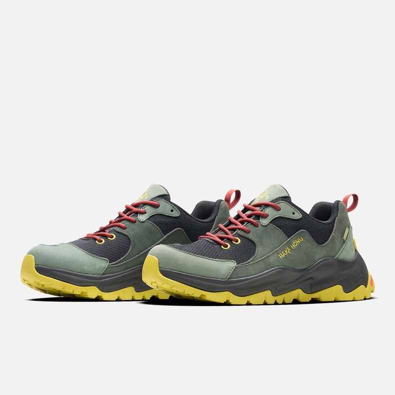 Zapato Hombre Cordillera Baja Verde Grisaceo Haka Honu I25-3