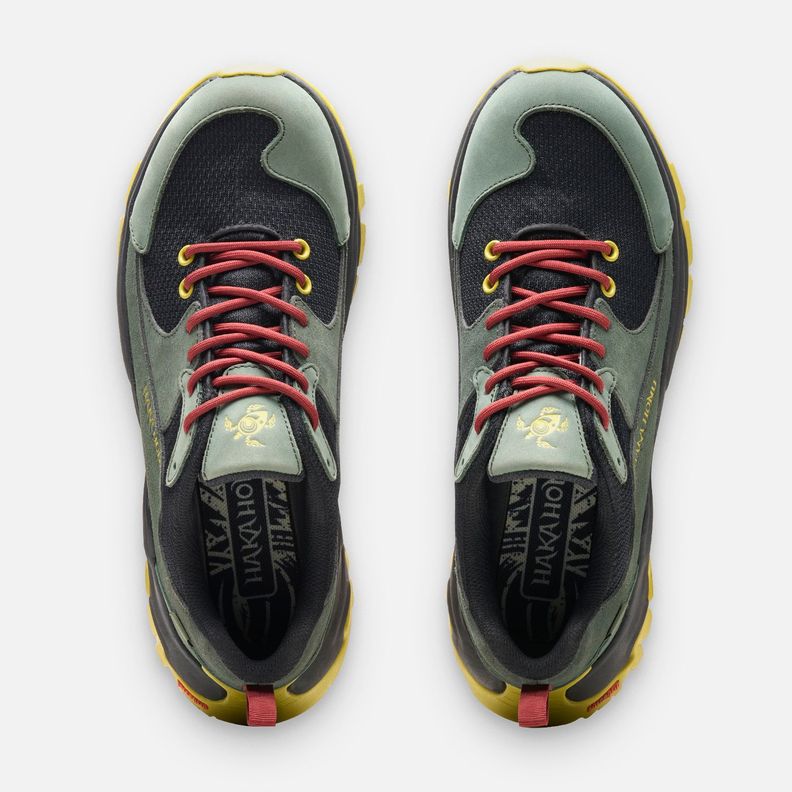Zapato Hombre Cordillera Baja Verde Grisaceo Haka Honu I25-5