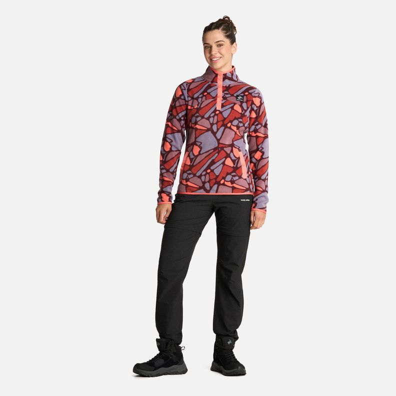 Polerón Mujer Tokerau Print Coral Haka Honu I25-5
