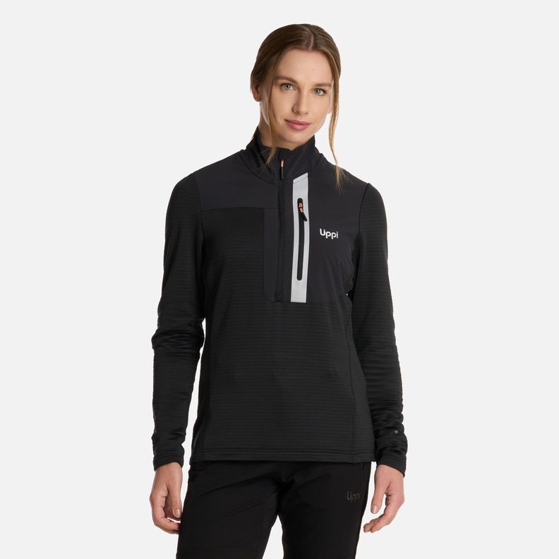 Polerón Mujer Karova Nano-f 14 Zip Negro Lippi I25-0