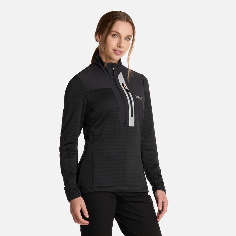 Polerón Mujer Karova Nano-f 14 Zip Negro Lippi I25-1