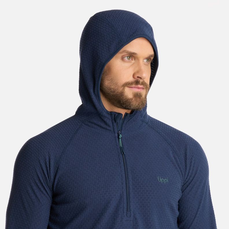 Polerón Hombre Jacaranda Nano-F 14 Zip Azul Marino Lippi I25-3