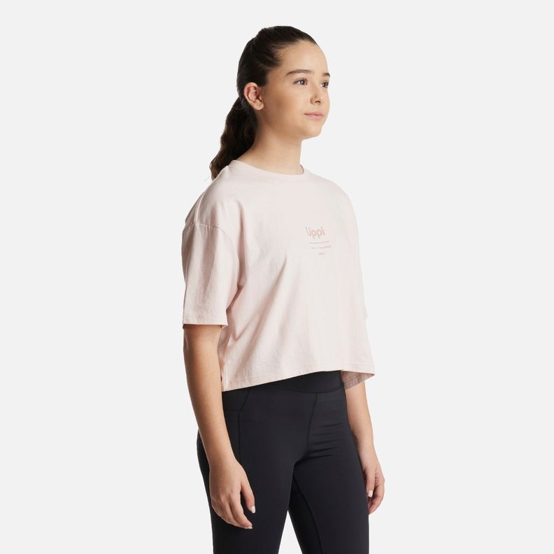 Polera Teen Girl Skyline Crop T-Shirt Rosa Claro Lippi-2