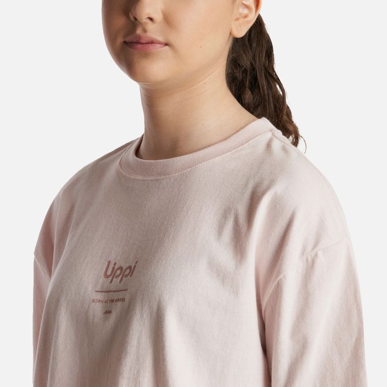 Polera Teen Girl Skyline Crop T-Shirt Rosa Claro Lippi-4