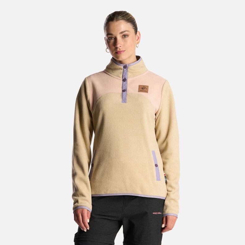 Poleron Mujer Tokerau Beige Haka Honu I24-1