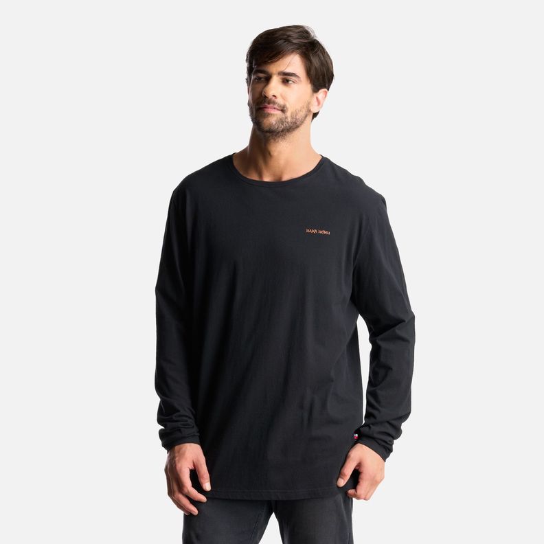 Polera Hombre Polo Larga Negro Haka Honu-1