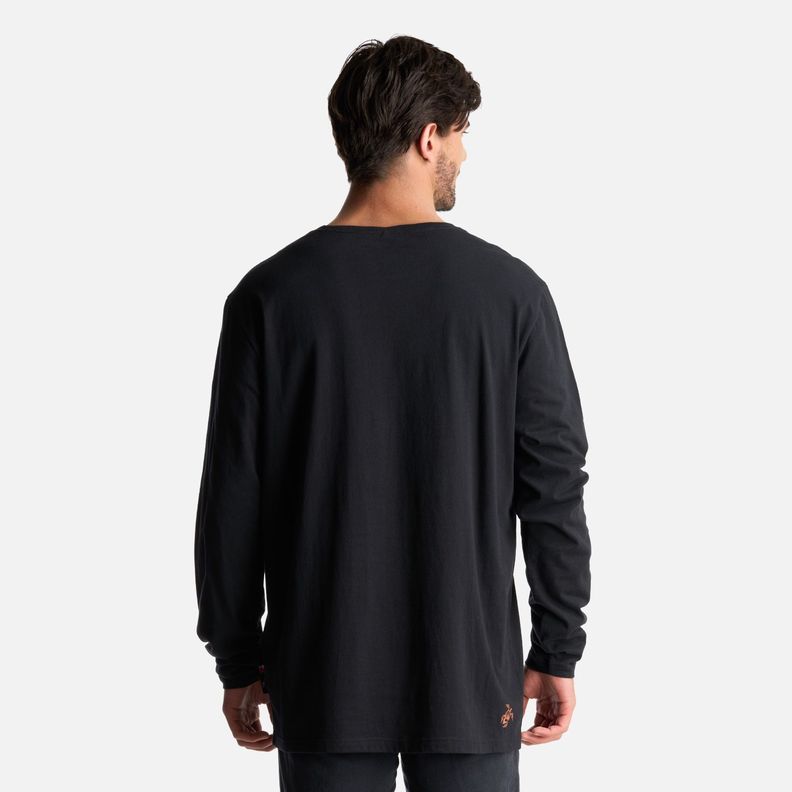 Polera Hombre Polo Larga Negro Haka Honu-3
