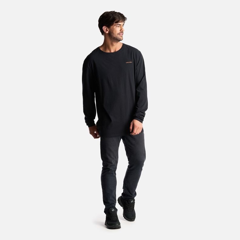 Polera Hombre Polo Larga Negro Haka Honu-5