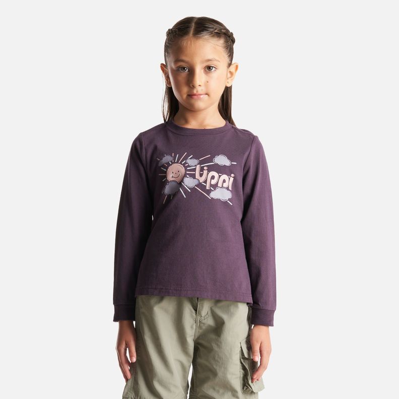 Polera Niña Logo Lippi Long Sleeve T-Shirt Burdeo Lippi-1