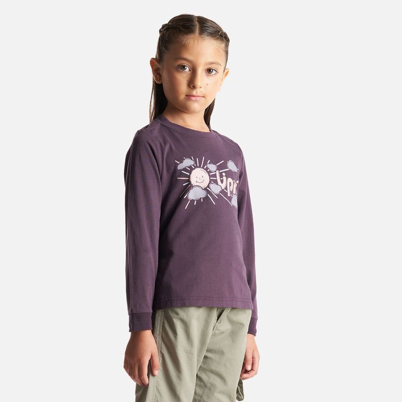 Polera Niña Logo Lippi Long Sleeve T-Shirt Burdeo Lippi-2