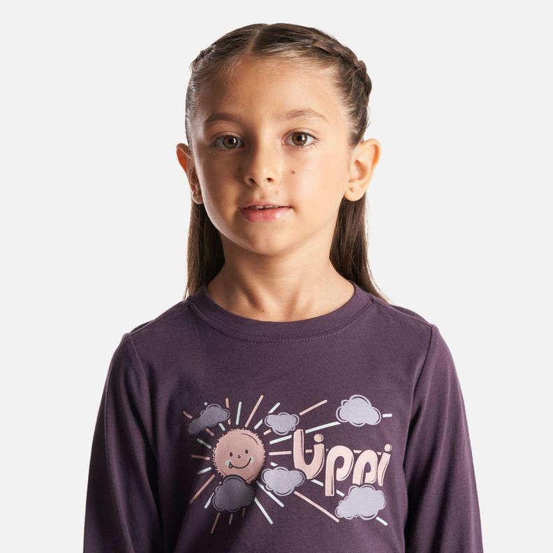 Polera Niña Logo Lippi Long Sleeve T-Shirt Burdeo Lippi-4